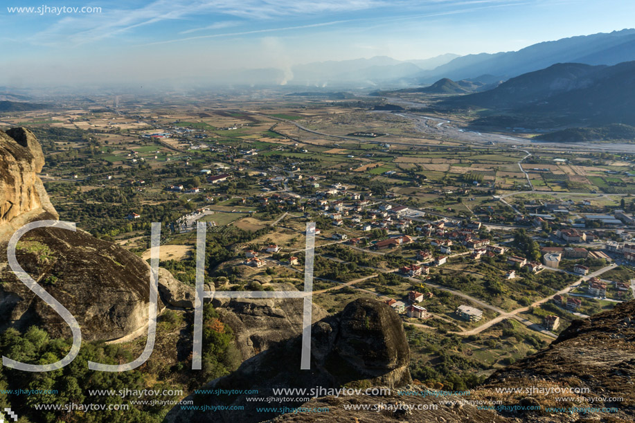 Amazing landscape with Rocks formation near Meteora, Thessaly, Greece