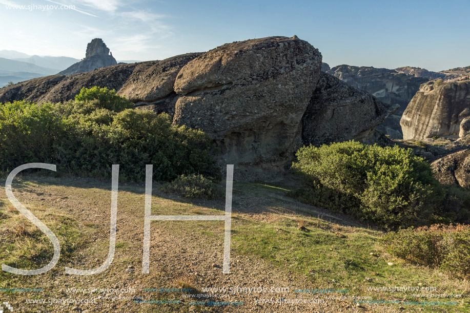 Amazing landscape with Rocks formation near Meteora, Thessaly, Greece