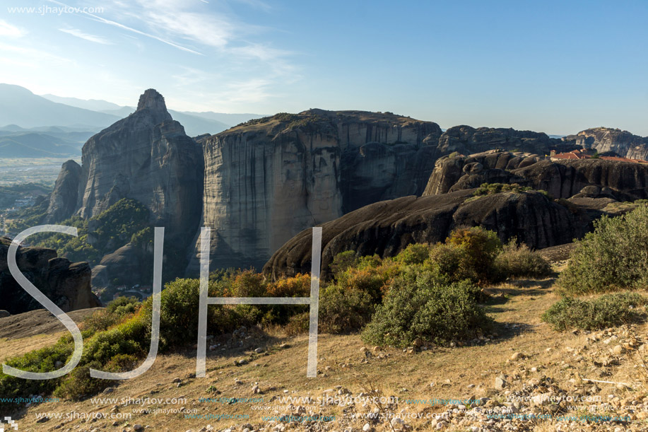 Amazing landscape with Rocks formation near Meteora, Thessaly, Greece