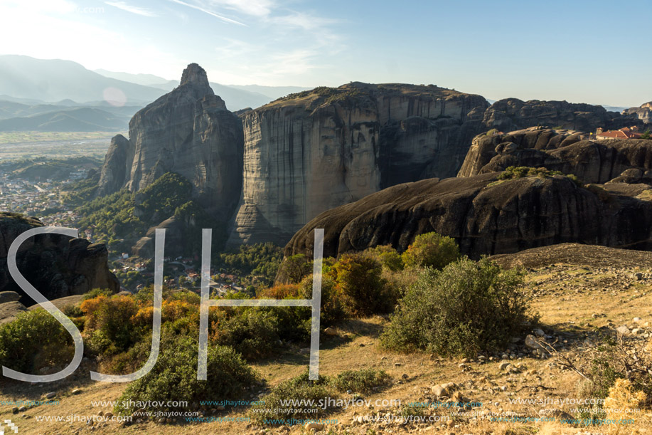 Amazing landscape with Rocks formation near Meteora, Thessaly, Greece