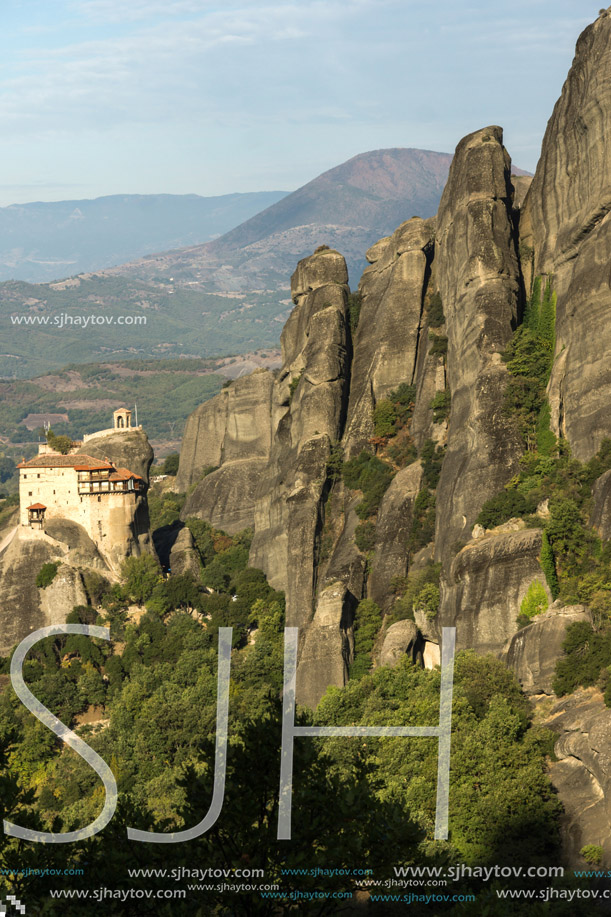 Outside view of Orthodox Monastery of St. Nicholas Anapausas in Meteora, Thessaly, Greece