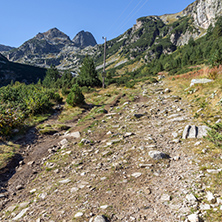 Landscape with Trail to climbing Malyovitsa peak, Rila Mountain, Bulgaria
