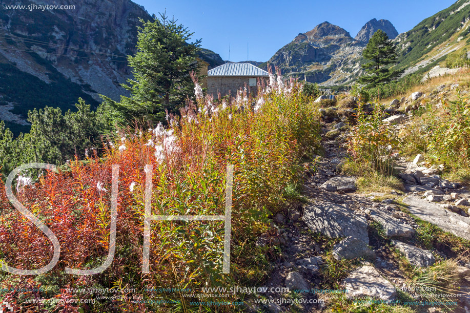 Landscape with Trail to climbing Malyovitsa peak, Rila Mountain, Bulgaria