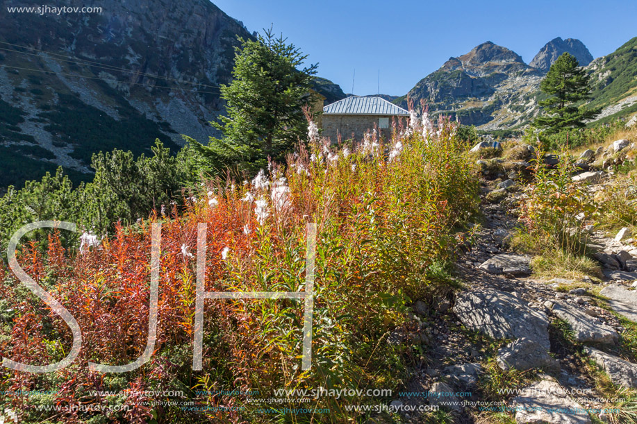 Landscape with Trail to climbing Malyovitsa peak, Rila Mountain, Bulgaria