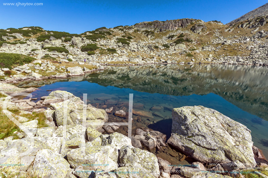 Amazing landscape of Lake with clear waters, Rila Mountain, Bulgaria