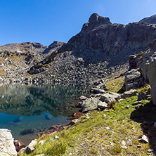 Amazing landscape of Lake with clear waters, Rila Mountain, Bulgaria