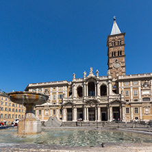 ROME, ITALY - JUNE 22, 2017: Amazing view of Basilica Papale di Santa Maria Maggiore in Rome, Italy