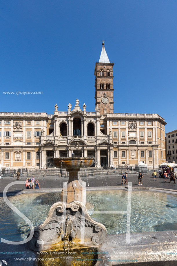 ROME, ITALY - JUNE 22, 2017: Amazing view of Basilica Papale di Santa Maria Maggiore in Rome, Italy