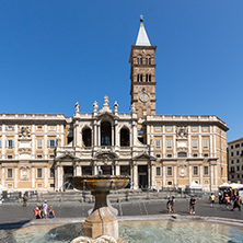 ROME, ITALY - JUNE 22, 2017: Amazing view of Basilica Papale di Santa Maria Maggiore in Rome, Italy