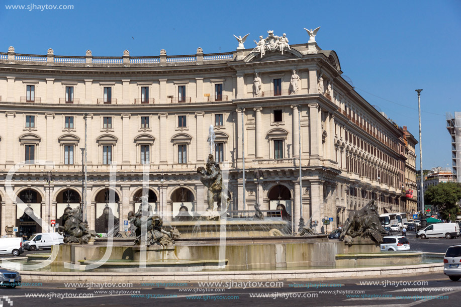 ROME, ITALY - JUNE 22, 2017: Amazing view of piazza della repubblica, Rome, Italy