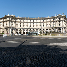 ROME, ITALY - JUNE 22, 2017: Amazing view of piazza della repubblica, Rome, Italy