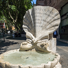 ROME, ITALY - JUNE 22, 2017: Amazing view of Fontana delle Api at Piazza Barberini in Rome, Italy