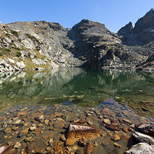 Amazing landscape of The Scary lake and Kupens peaks, Rila Mountain, Bulgaria