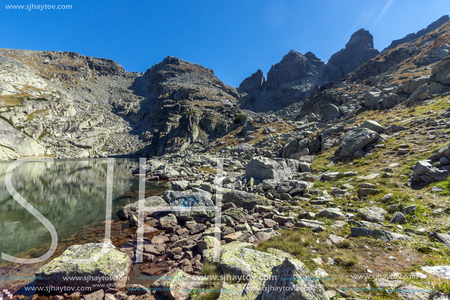 Amazing landscape of The Scary lake and Kupens peaks, Rila Mountain, Bulgaria