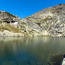 Amazing landscape of The Scary lake and Kupens peaks, Rila Mountain, Bulgaria