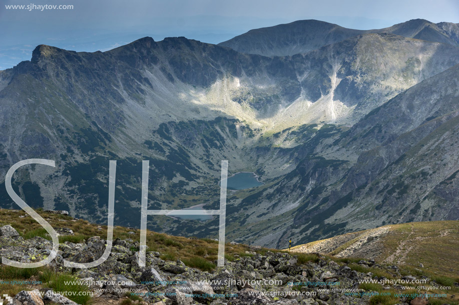 Amazing panorama from Musala peak,  Rila mountain, Bulgaria
