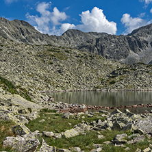 Clear sky over Musala peak and Musalenski lakes,  Rila mountain, Bulgaria