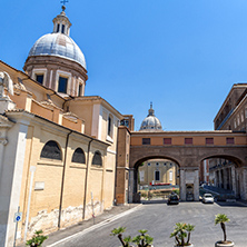 ROME, ITALY - JUNE 22, 2017: Amazing view of Chiesa di San Rocco all Augusteo in Rome, Italy