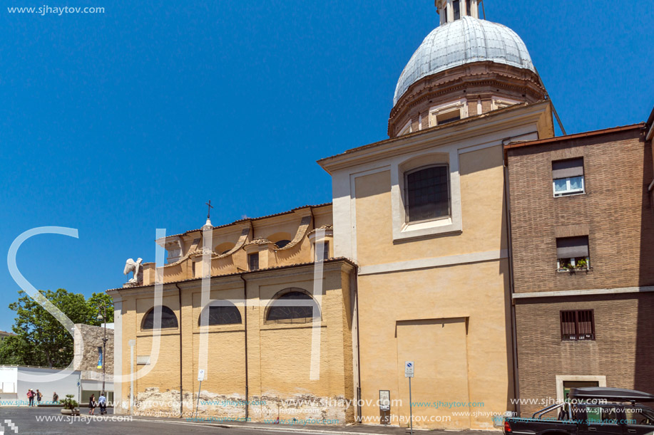 ROME, ITALY - JUNE 22, 2017: Amazing view of Chiesa di San Rocco all Augusteo in Rome, Italy