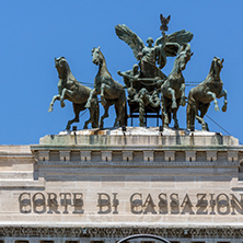 ROME, ITALY - JUNE 22, 2017: Amazing view of Building of The Supreme Court of Cassation in city of Rome, Italy