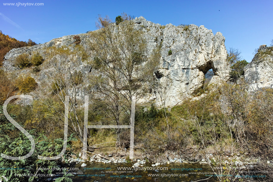 Rock formation The Elephant near town of Devin, Rhodope Mountains, Bulgaria