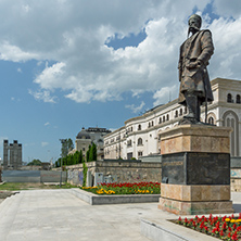 SKOPJE, REPUBLIC OF MACEDONIA - 13 MAY 2017:  Panorama of Skopje City Center, Republic of Macedonia