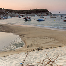 Sunrise view of Kalamitsi Beach at Sithonia peninsula, Chalkidiki, Central Macedonia, Greece