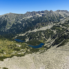 Amazing Landscape of Vasilashki lakes and Polezhan peak, Pirin Mountain, Bulgaria