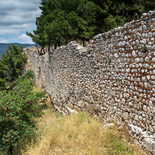 Stone Wall of the castle of Lamia City, Central Greece