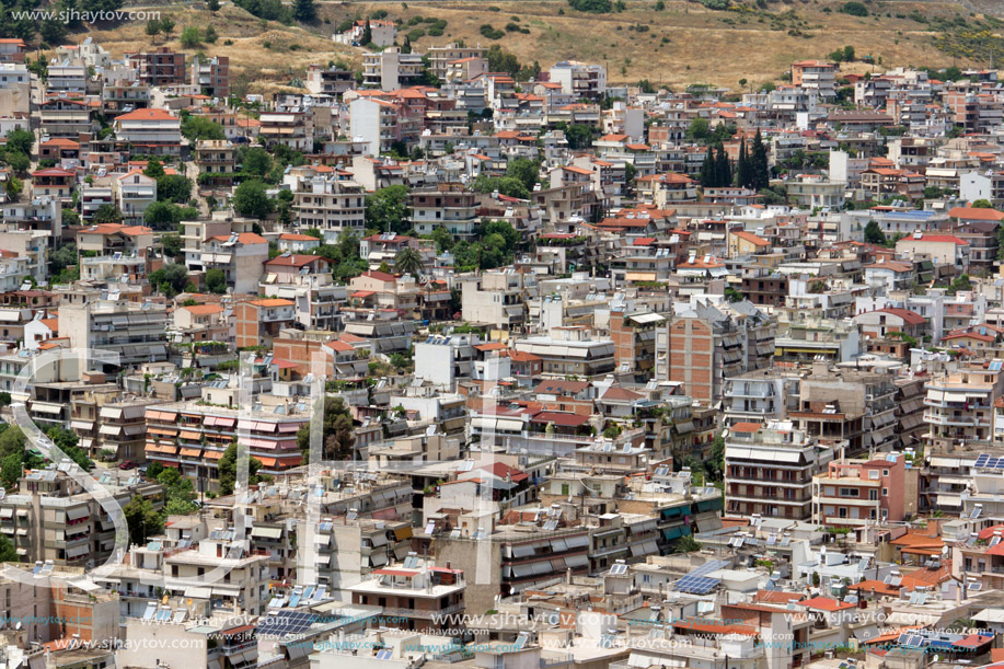 Panoramic view of Lamia City, Central Greece