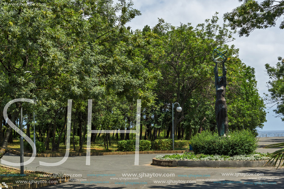 TSAREVO, BULGARIA - JUNE 28, 2013: Park near coastline in town of Tsarevo, Burgas Region, Bulgaria