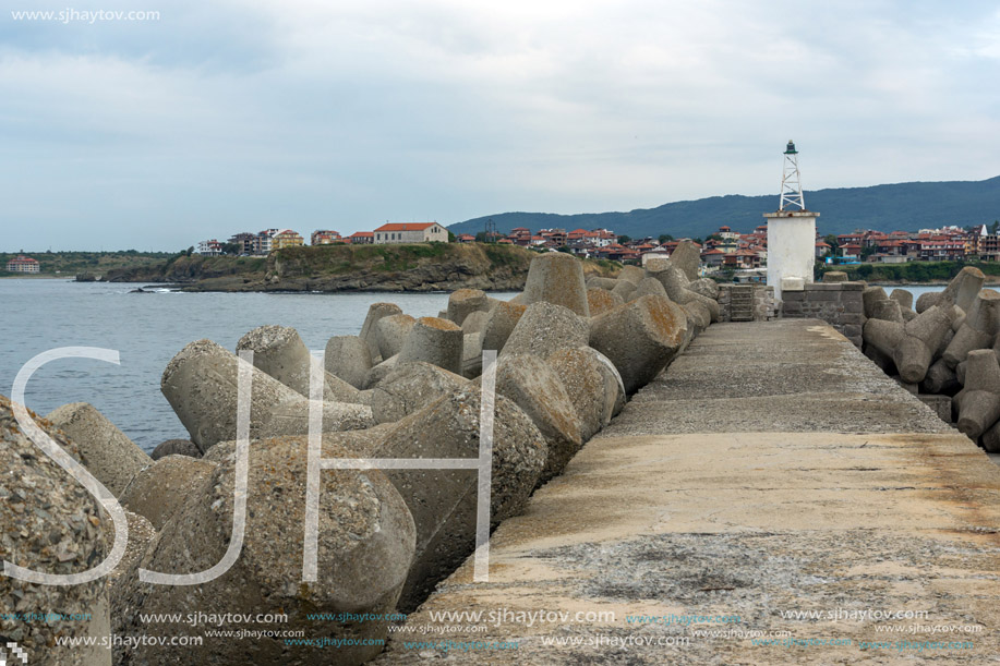 TSAREVO, BULGARIA - JUNE 29, 2013:  Old boat at the port town of Tsarevo, Burgas Region, Bulgaria