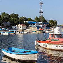 AHTOPOL, BULGARIA - JUNE 30, 2013: Panorama of port of town of Ahtopol,  Burgas Region, Bulgaria