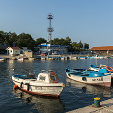 TSAREVO, BULGARIA - JUNE 29, 2013:  Old boat at the port town of Tsarevo, Burgas Region, Bulgaria