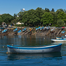 AHTOPOL, BULGARIA - JUNE 30, 2013: Panorama of port of town of Ahtopol,  Burgas Region, Bulgaria