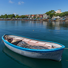 AHTOPOL, BULGARIA - JUNE 30, 2013: Panorama of port of town of Ahtopol,  Burgas Region, Bulgaria