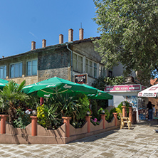 AHTOPOL, BULGARIA - JUNE 30, 2013: Typical street in town of Ahtopol,  Burgas Region, Bulgaria