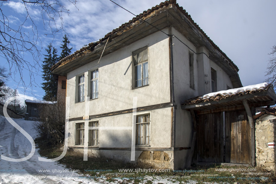 KOPRIVSHTITSA, BULGARIA - DECEMBER 13, 2013: Winter view of Old House  in historical town of Koprivshtitsa, Sofia Region, Bulgaria