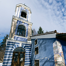 KOPRIVSHTITSA, BULGARIA - DECEMBER 13, 2013: Church of Assumption of Virgin Mary in historical town of Koprivshtitsa, Sofia Region, Bulgaria