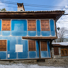 KOPRIVSHTITSA, BULGARIA - DECEMBER 13, 2013: Winter view of Old House  in historical town of Koprivshtitsa, Sofia Region, Bulgaria