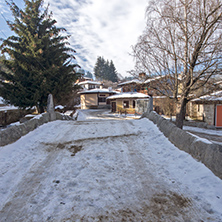 KOPRIVSHTITSA, BULGARIA - DECEMBER 13, 2013: Winter view of Old House  in historical town of Koprivshtitsa, Sofia Region, Bulgaria