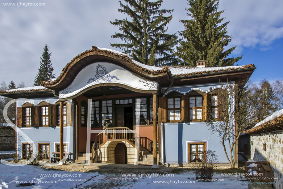 KOPRIVSHTITSA, BULGARIA - DECEMBER 13, 2013: Museum Lutova House in historical town of Koprivshtitsa, Sofia Region, Bulgaria