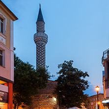 PLOVDIV, BULGARIA - AUGUST 22,  2017: Amazing night photo of Dzhumaya Mosque in city of Plovdiv, Bulgaria