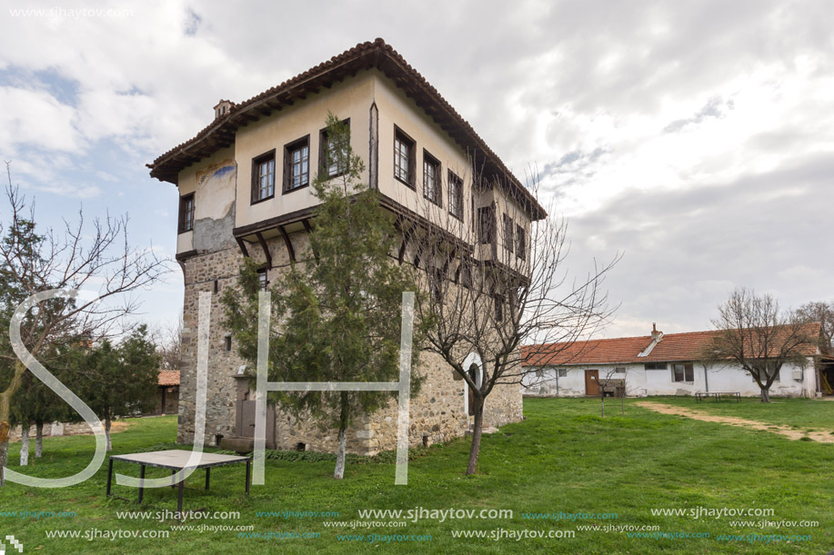 Amazing view of medieval Tower of Angel Voivode in Arapovo Monastery of Saint Nedelya, Plovdiv Region,  Bulgaria