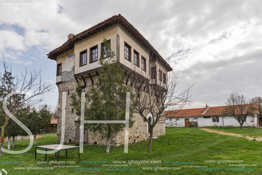 Amazing view of medieval Tower of Angel Voivode in Arapovo Monastery of Saint Nedelya, Plovdiv Region,  Bulgaria