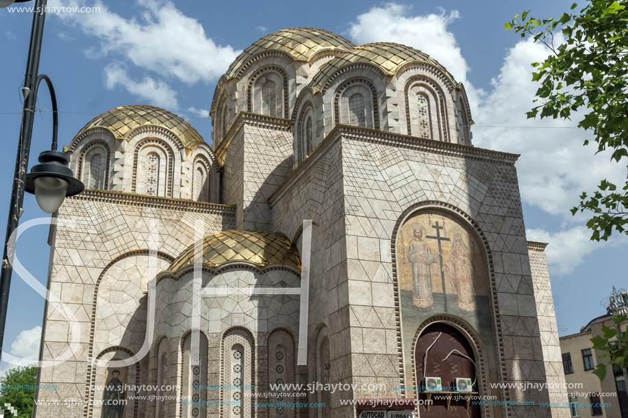 SKOPJE, REPUBLIC OF MACEDONIA - MAY  13, 2017:  St. Constantine and Elena Church in city of Skopje, Republic of Macedonia