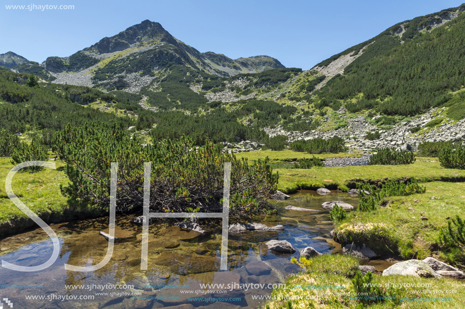 Amazing landscape with Valyavitsa river and Valyavishki chukar peak, Pirin Mountain, Bulgaria