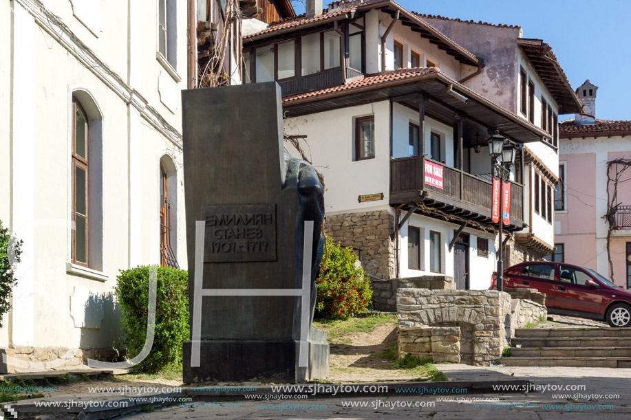 VELIKO TARNOVO, BULGARIA -  APRIL 11, 2017: Houses in old town of city of Veliko Tarnovo, Bulgaria