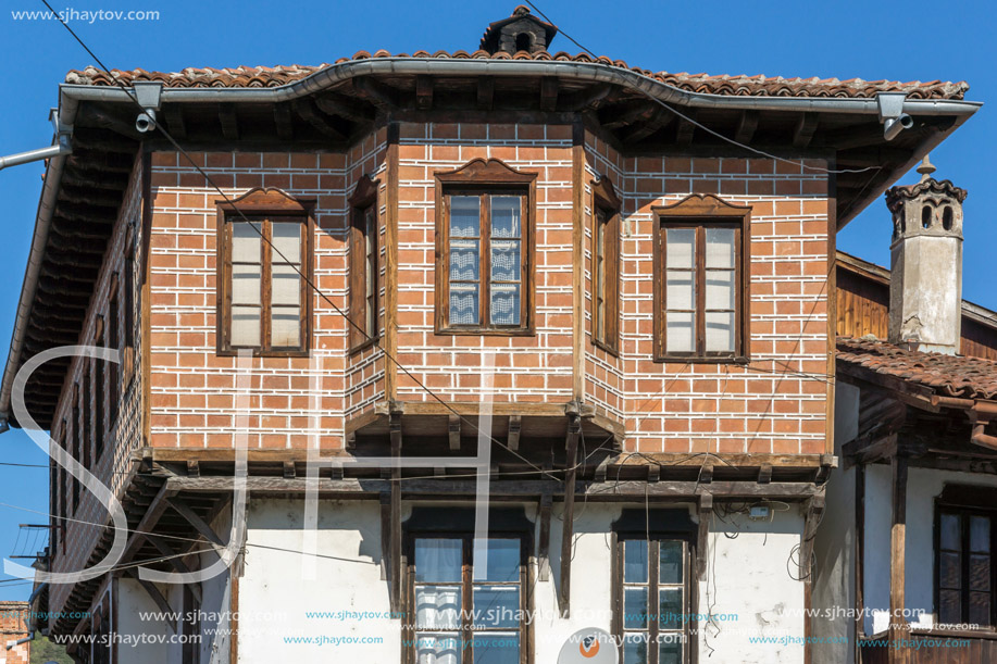 VELIKO TARNOVO, BULGARIA -  APRIL 11, 2017: Houses in old town of city of Veliko Tarnovo, Bulgaria