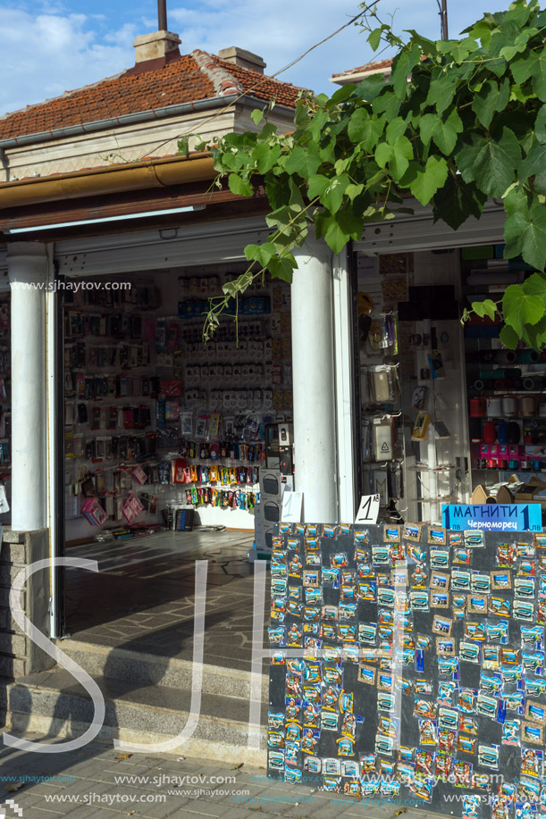 CHERNOMORETS, BULGARIA - AUGUST 16, 2017:  Typical street of village of Chernomorets, Burgas region, Bulgaria